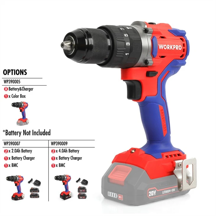 20V BRUSHLESS HAMMER DRIVER DRILL