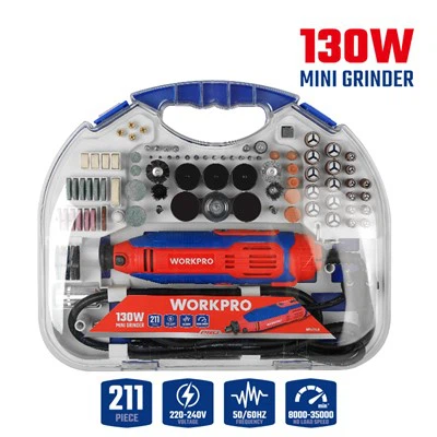 WORKPRO 211-teiliges Mini-Schleifmaschinen-Set