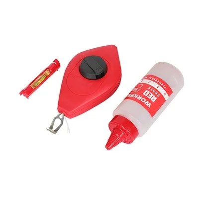 WORKPRO 30M Kreideschnur-Rollenset mit roter Kreide