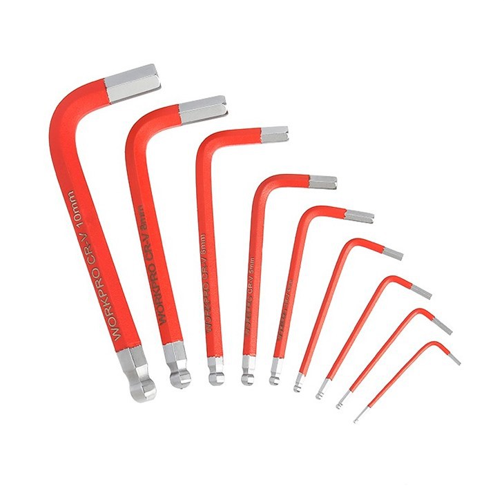 WORKPRO 9PC SHORT ARM BALL POINT HEX KEY SET(SAE) price