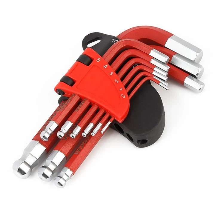 WORKPRO 9PC SHORT ARM BALL POINT HEX KEY SET(SAE) suppliers